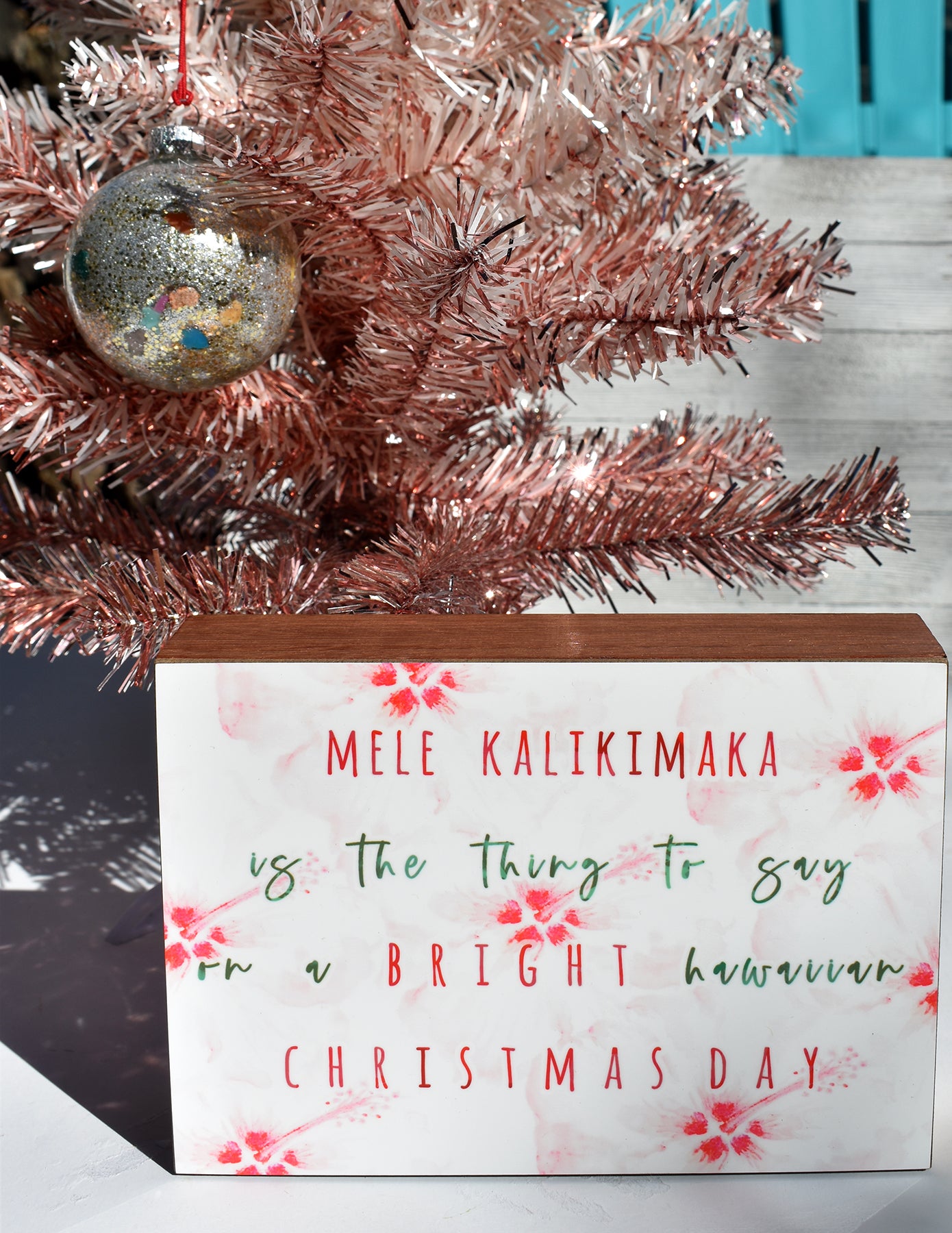 Christmas Mele Kalikimaka Wood Art
