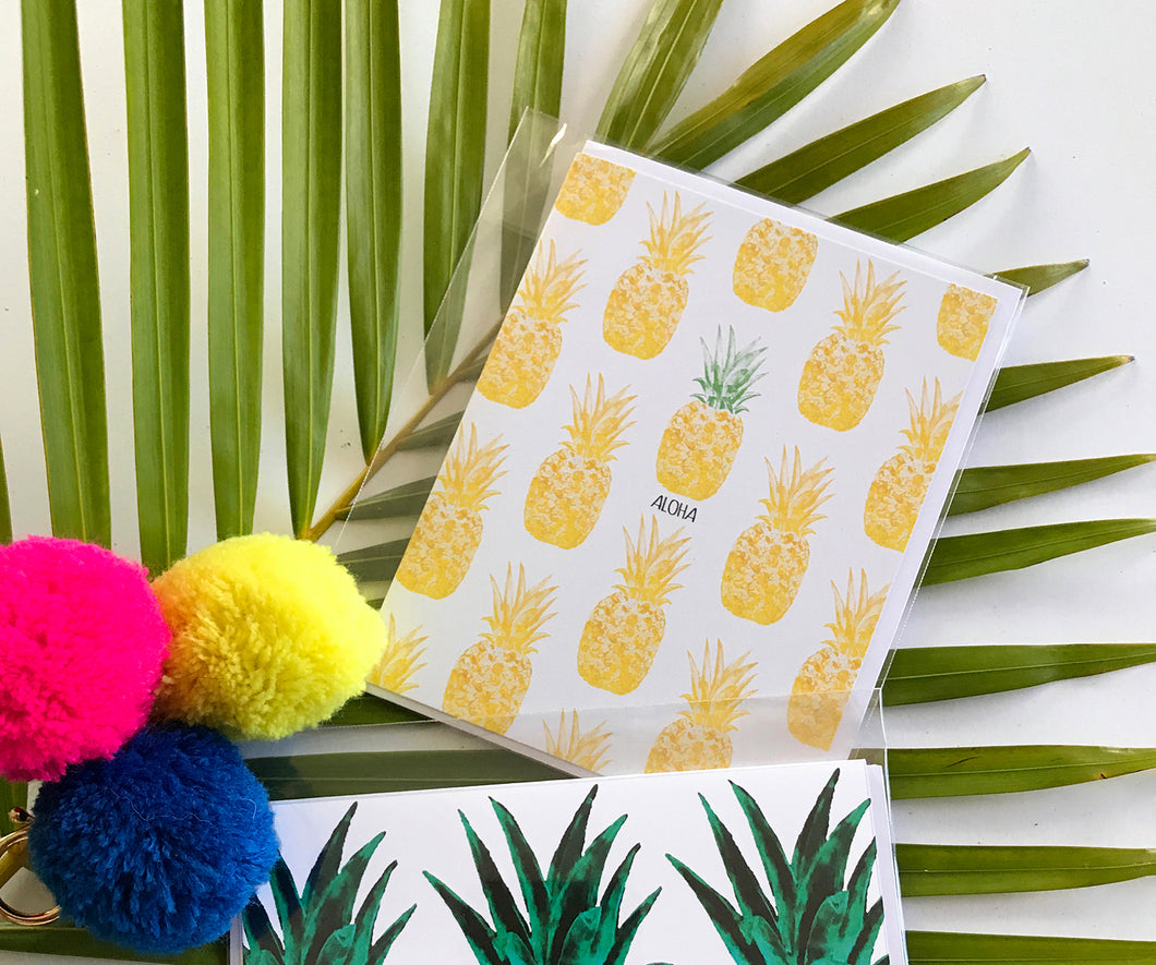 Yellow Pineapple Greeting Card
