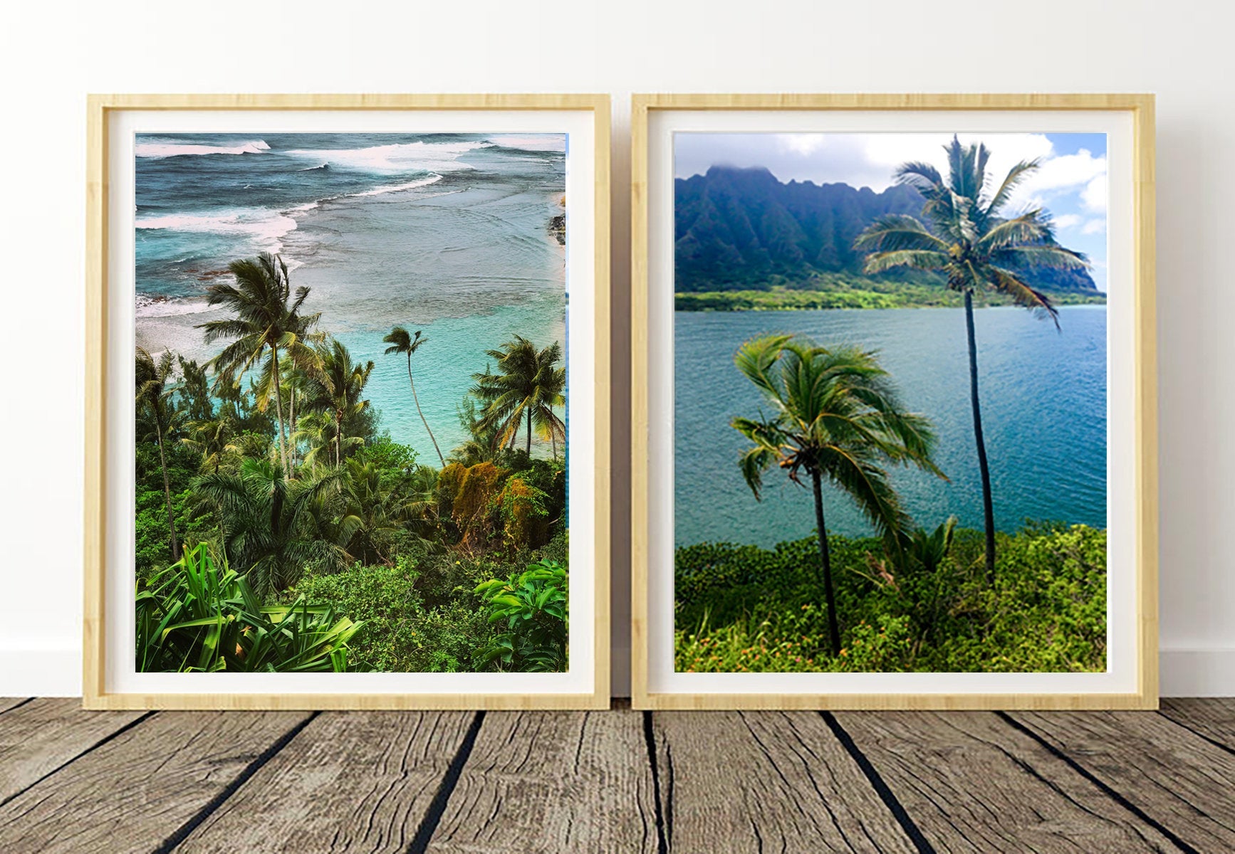 Set of 2: "Na Pali Coast" and "Chinaman's Hat" Wall Art