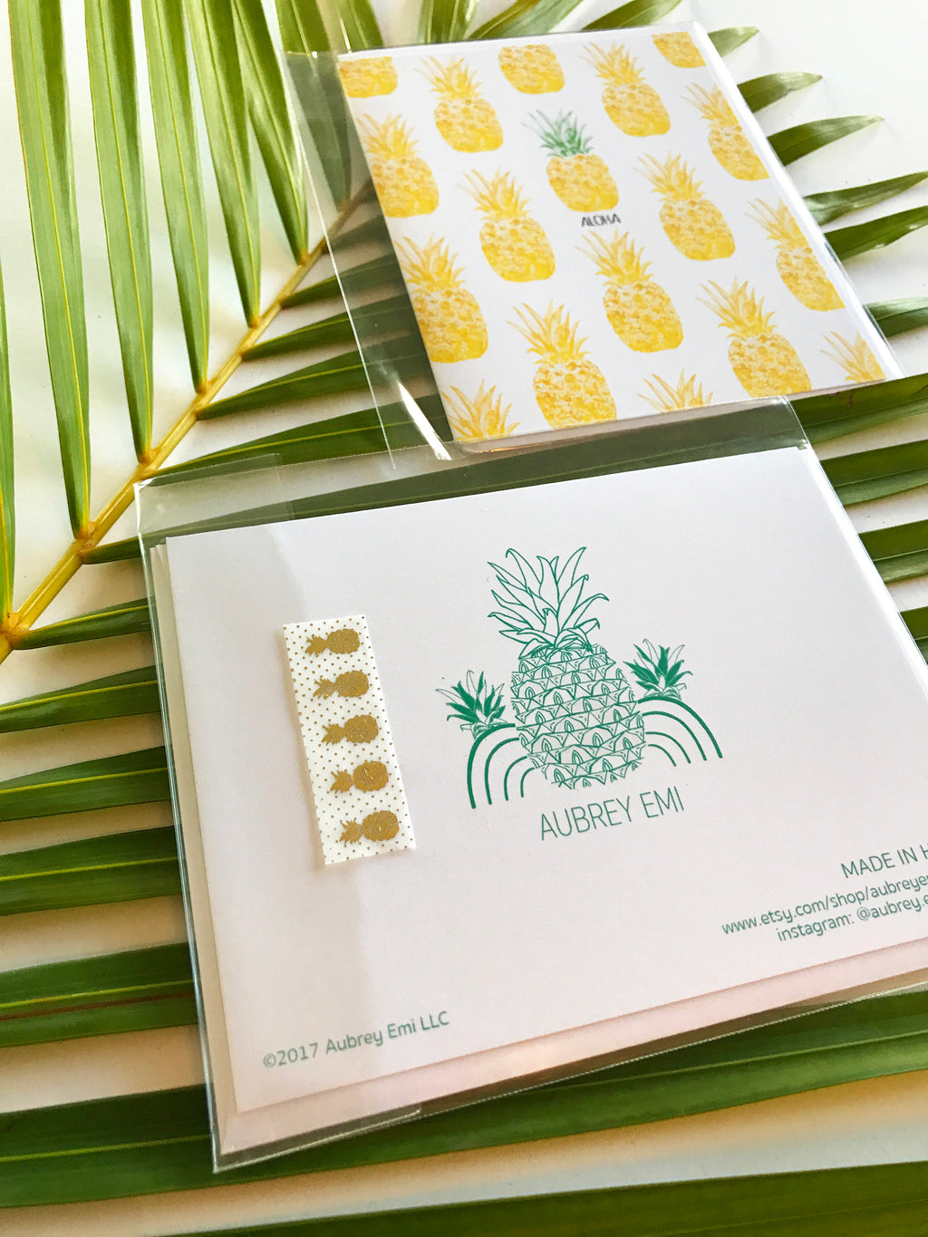 Yellow Pineapple Greeting Card