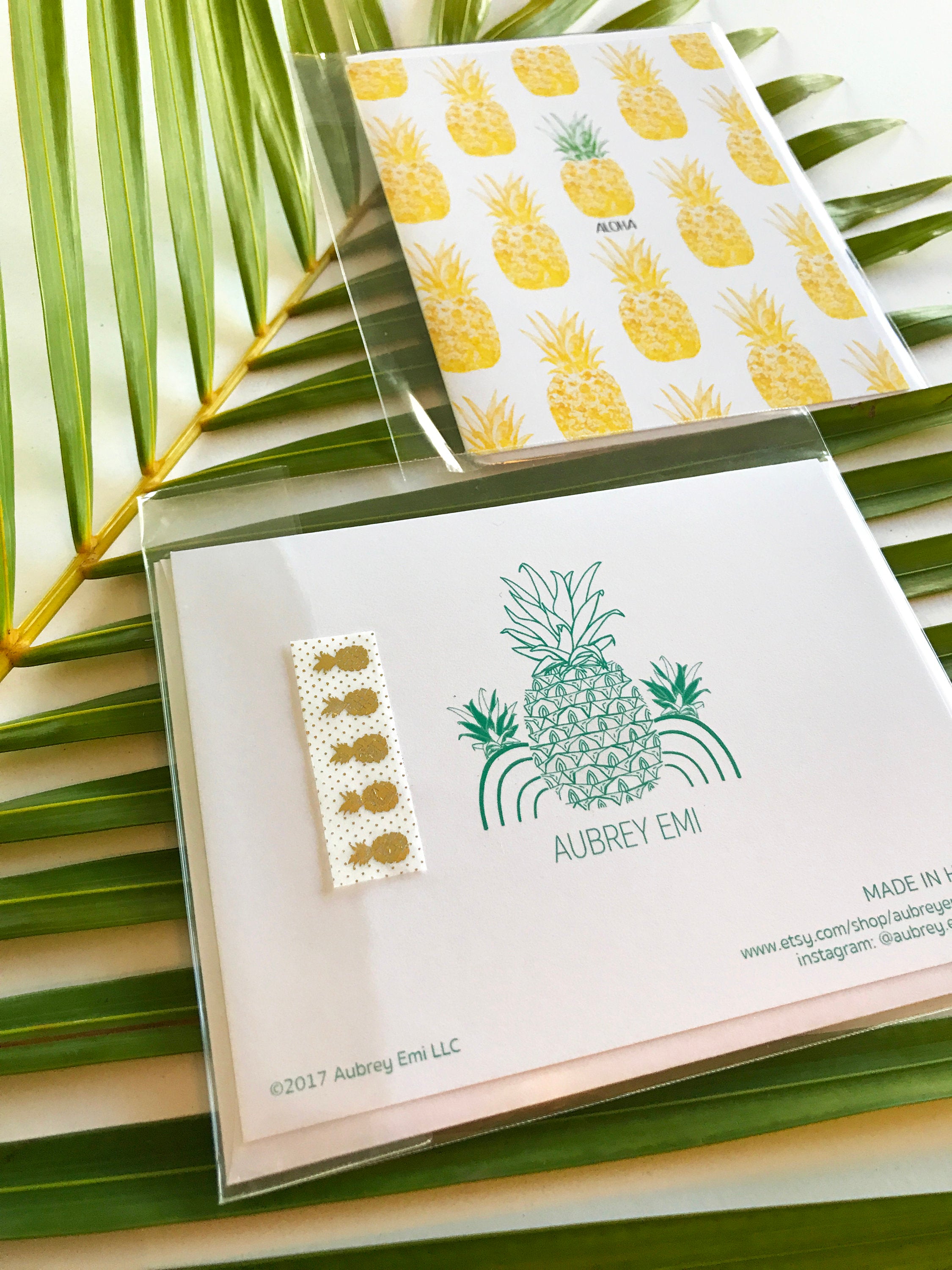 Yellow Pineapple Greeting Card