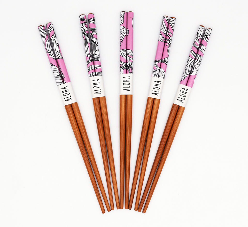 Chopsticks "Monstera Print"